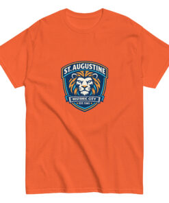 Orange and Blue Lion Shield Historic City