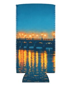 Alternative view of Night on the Bridge of Lions Can cooler