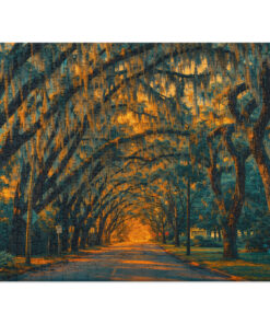Alternative view of Magnolia Street St. Augustine Jigsaw puzzle