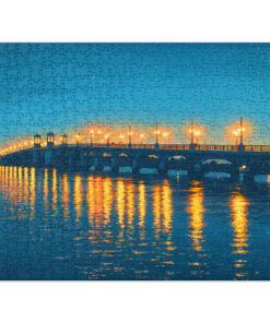 Alternative view of Bridge of Lions at Night Jigsaw puzzle