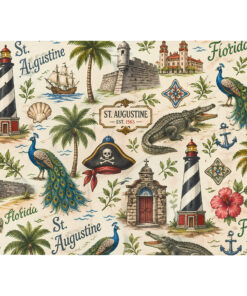 St. Augustine Collage 1 Throw Blanket