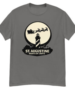Alternative view of Santa Flying Over Lighthouse Unisex tee