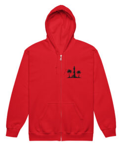 Alternative view of Lighthouse Silhouette Unisex Zip Hoodie