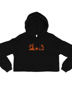 Alternative view of Lighthouse Silhouette Scene Crop Hoodie