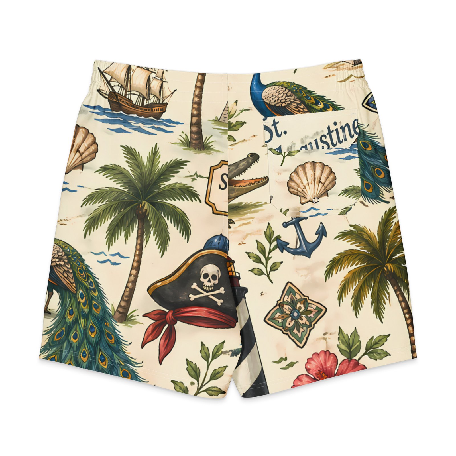 St. Augustine Pirates Men's Board Shorts - Image 2