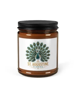 St. Augustine Peacock Coconut Cream and Cardamom jar soy candle
