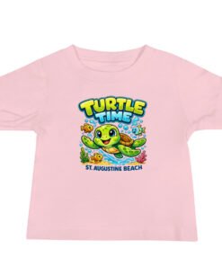 Turtle Time St. Augustine Beach Baby Jersey Short Sleeve Tee - Image 3
