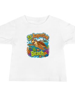 St. Augustine Beach Turtle Baby Jersey Short Sleeve Tee - Image 3