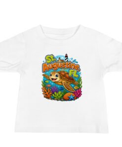 St. Augustine FL Turtle 2 Baby Jersey Short Sleeve Tee - Image 3