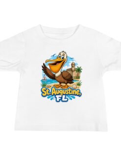 Pelican at Castillo St. Augustine Baby Jersey Short Sleeve Tee - Image 3