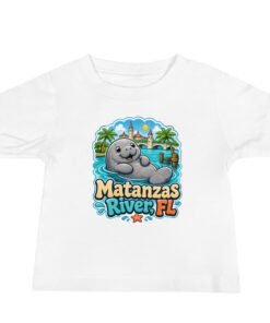 Manatee Matanzas River FL Baby Jersey Short Sleeve Tee - Image 3