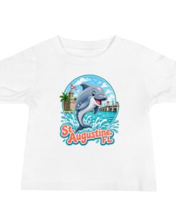 Dolphin St. Augustine FL Baby Jersey Short Sleeve Tee - Image 3