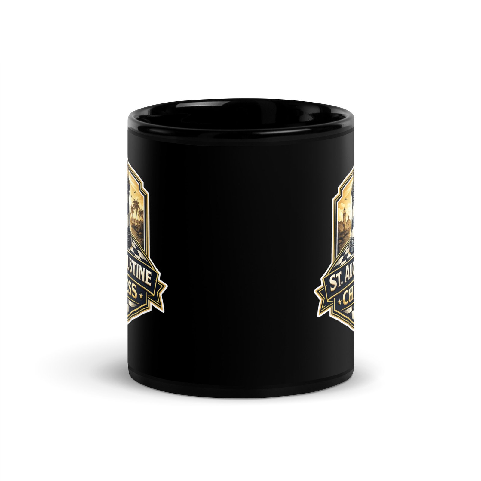 STA Chess Black Glossy Mug - Image 2