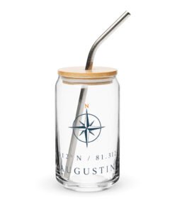St. Augustine Coordinates Can-shaped glass