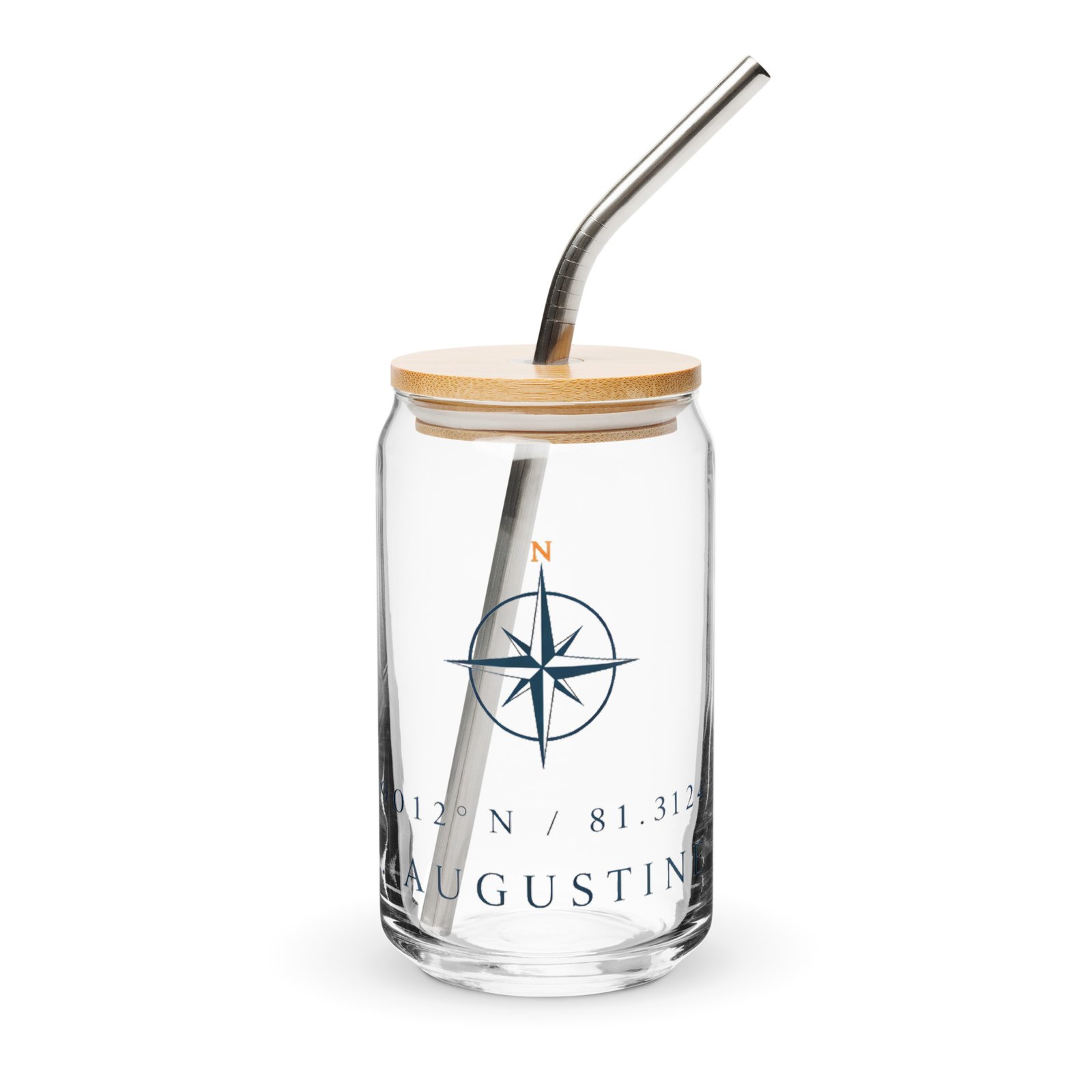 St. Augustine Coordinates Can-shaped glass