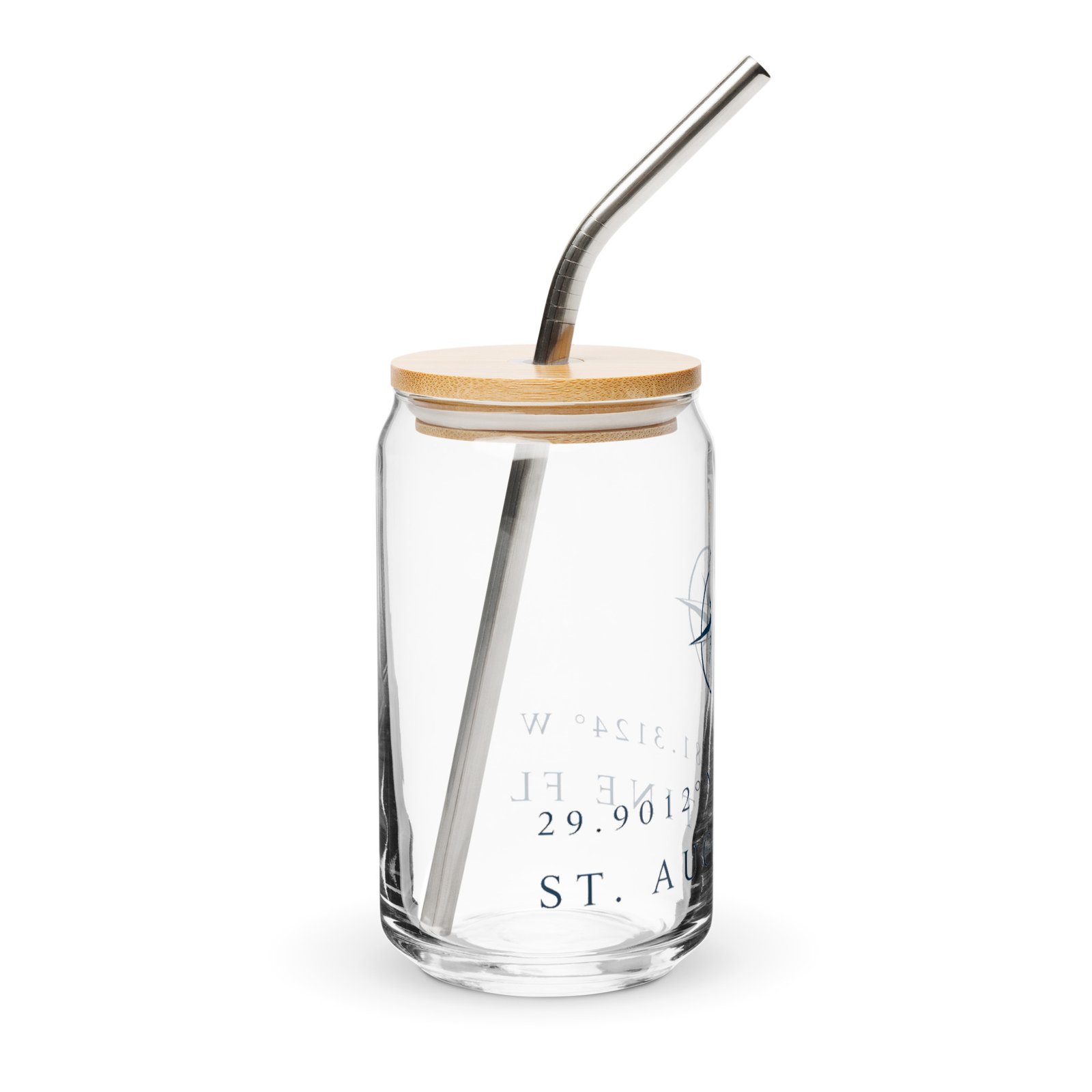 St. Augustine Coordinates Can-shaped glass - Image 4