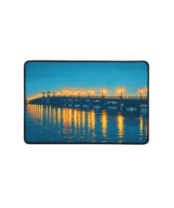Bridge of Lions at Night Desk mat