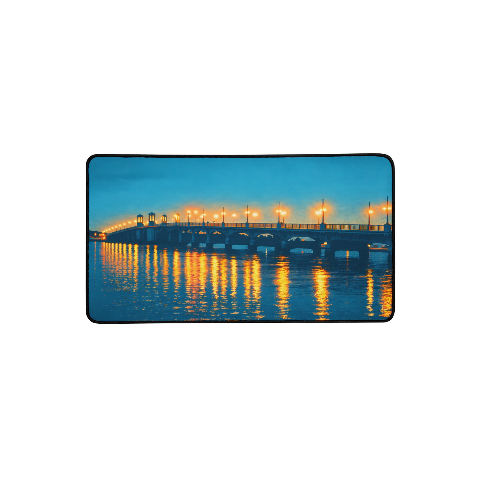 Bridge of Lions at Night Desk mat - Image 2