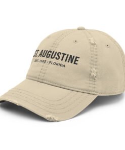 St. Augustine Est Print Distressed Dad Hat - Image 4