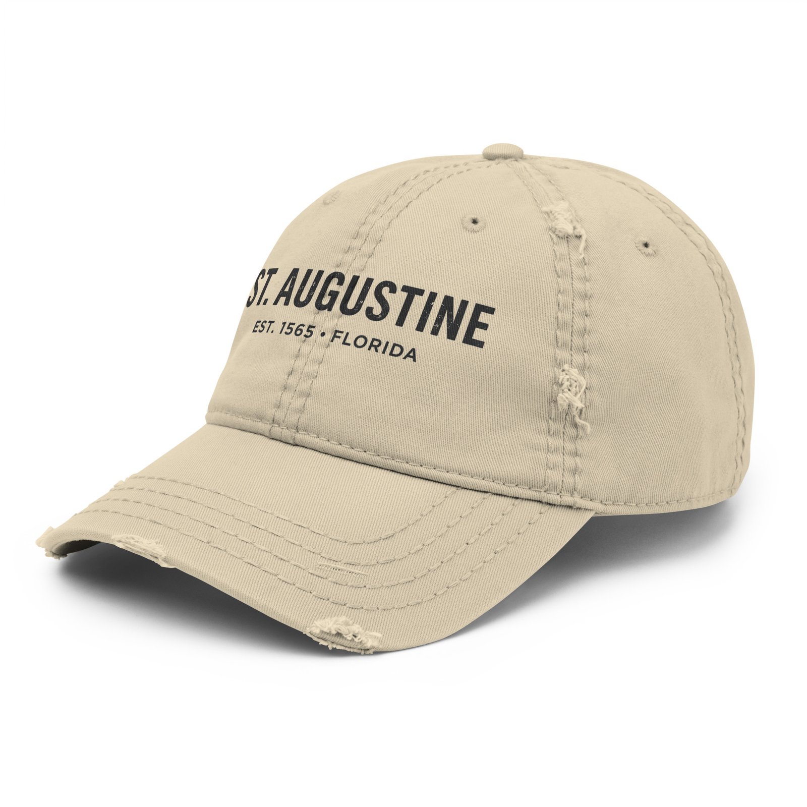 St. Augustine Est Print Distressed Dad Hat - Image 4