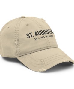 St. Augustine Est Print Distressed Dad Hat - Image 3