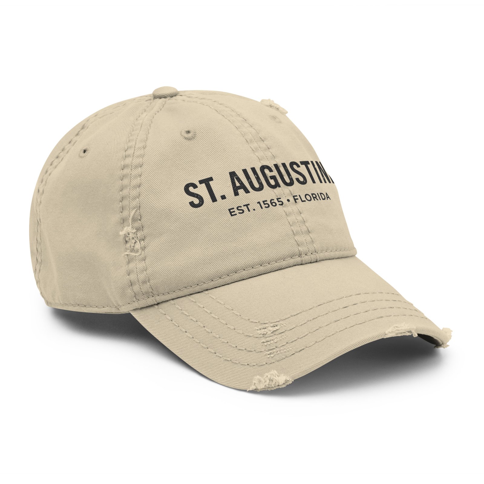 St. Augustine Est Print Distressed Dad Hat - Image 3