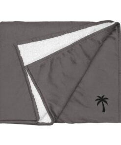 Palm Tree Embroidered Premium sherpa blanket