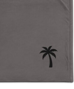Palm Tree Embroidered Premium sherpa blanket - Image 3