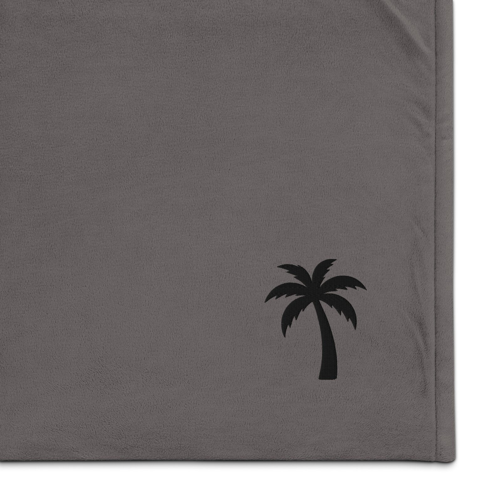 Palm Tree Embroidered Premium sherpa blanket - Image 3
