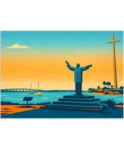 Welcome to St. Augustine Great Cross Poster - Image 6