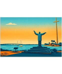 Welcome to St. Augustine Great Cross Poster - Image 5