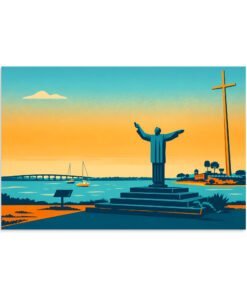 Welcome to St. Augustine Great Cross Poster - Image 8