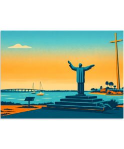 Welcome to St. Augustine Great Cross Poster - Image 11