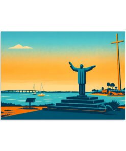 Welcome to St. Augustine Great Cross Poster - Image 4