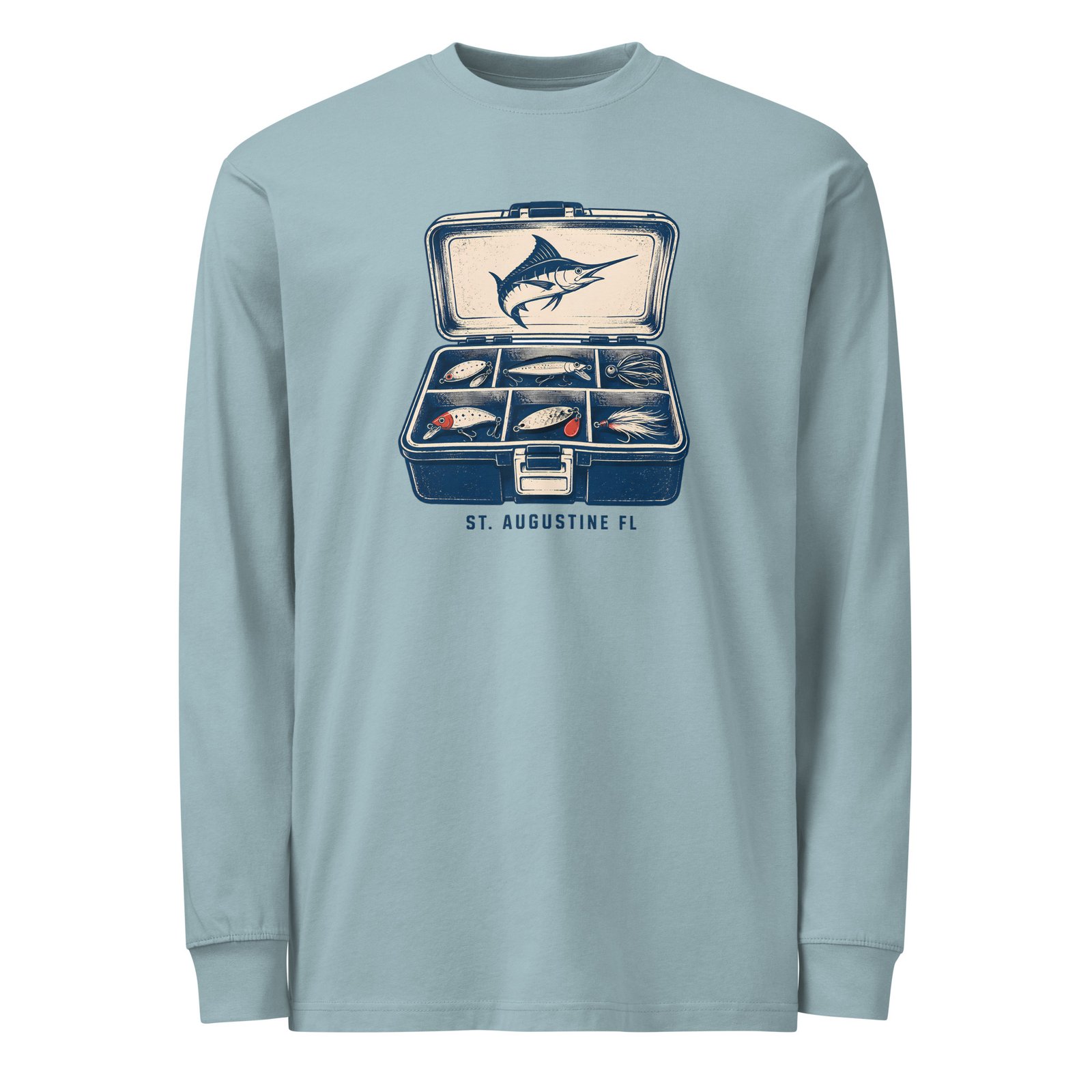 St. Augustine Tackle Box Men's heavyweight long sleeve t-shirt - Image 4