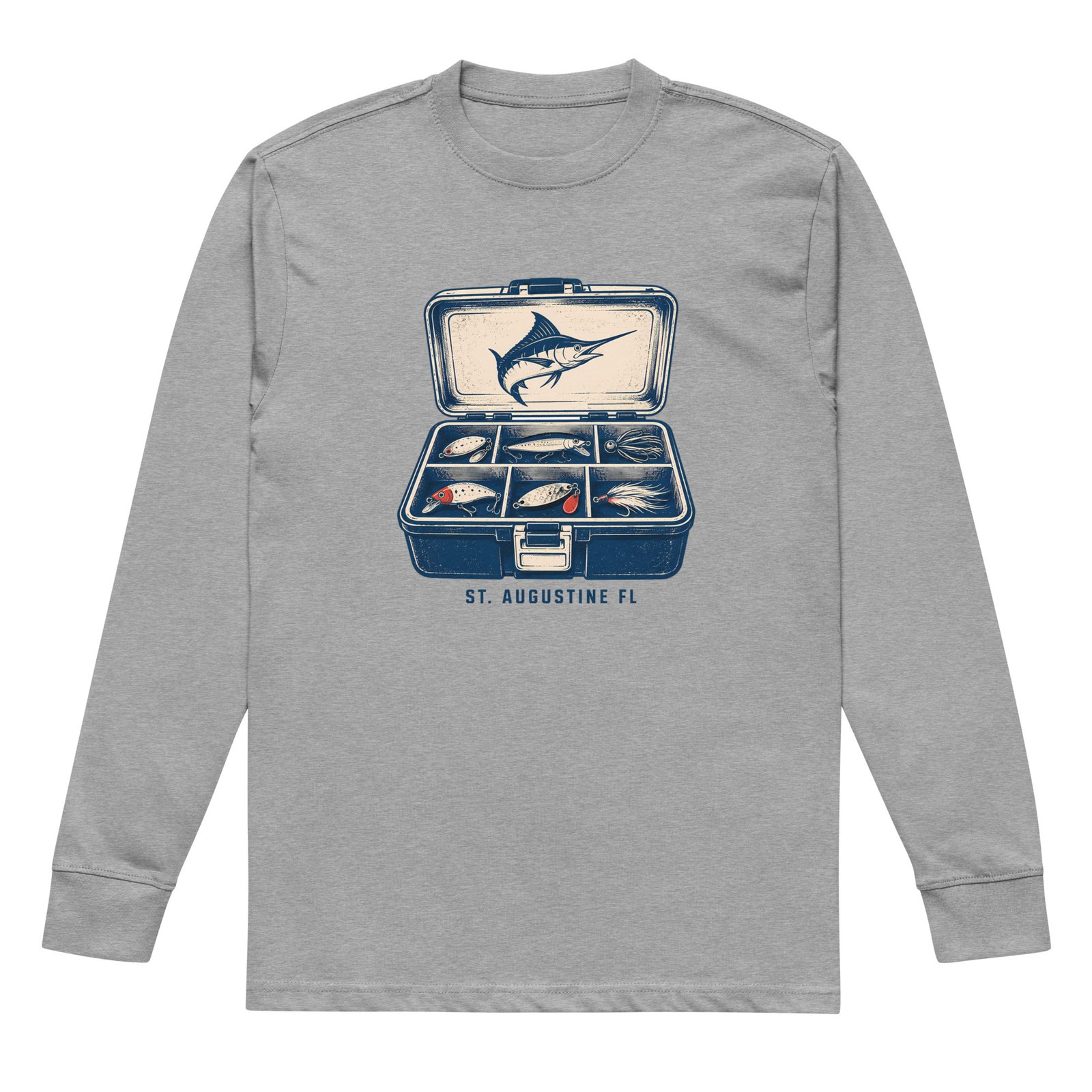 St. Augustine Tackle Box Men's heavyweight long sleeve t-shirt - Image 2