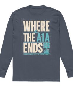 Summer Haven Where A1A Ends Men's heavyweight long sleeve t-shirt - Image 3