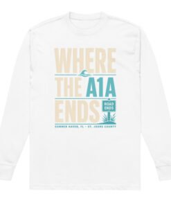 Summer Haven Where A1A Ends Men's heavyweight long sleeve t-shirt - Image 5