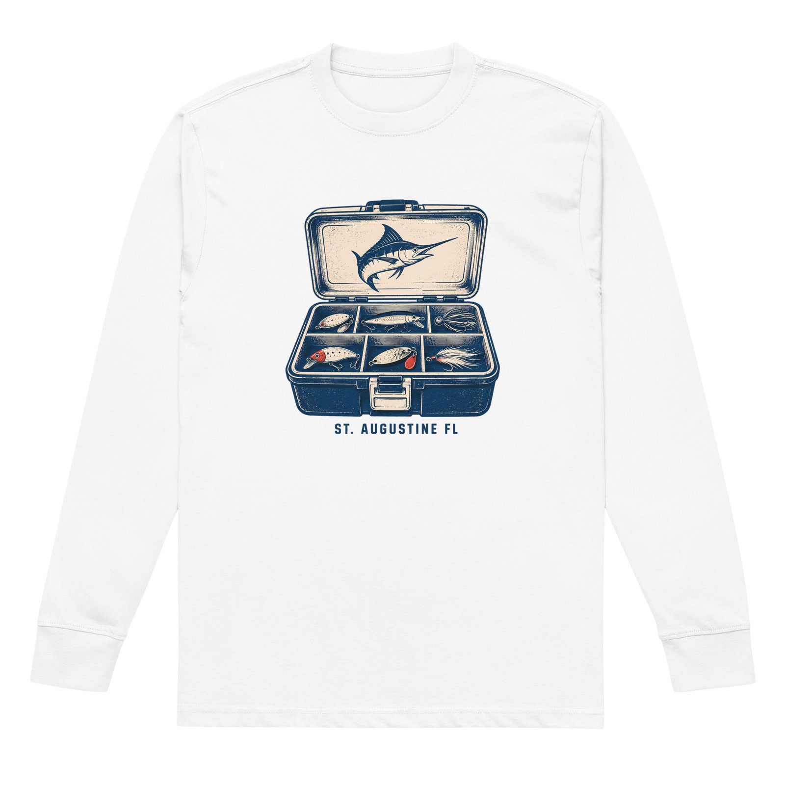 St. Augustine Tackle Box Men's heavyweight long sleeve t-shirt - Image 3