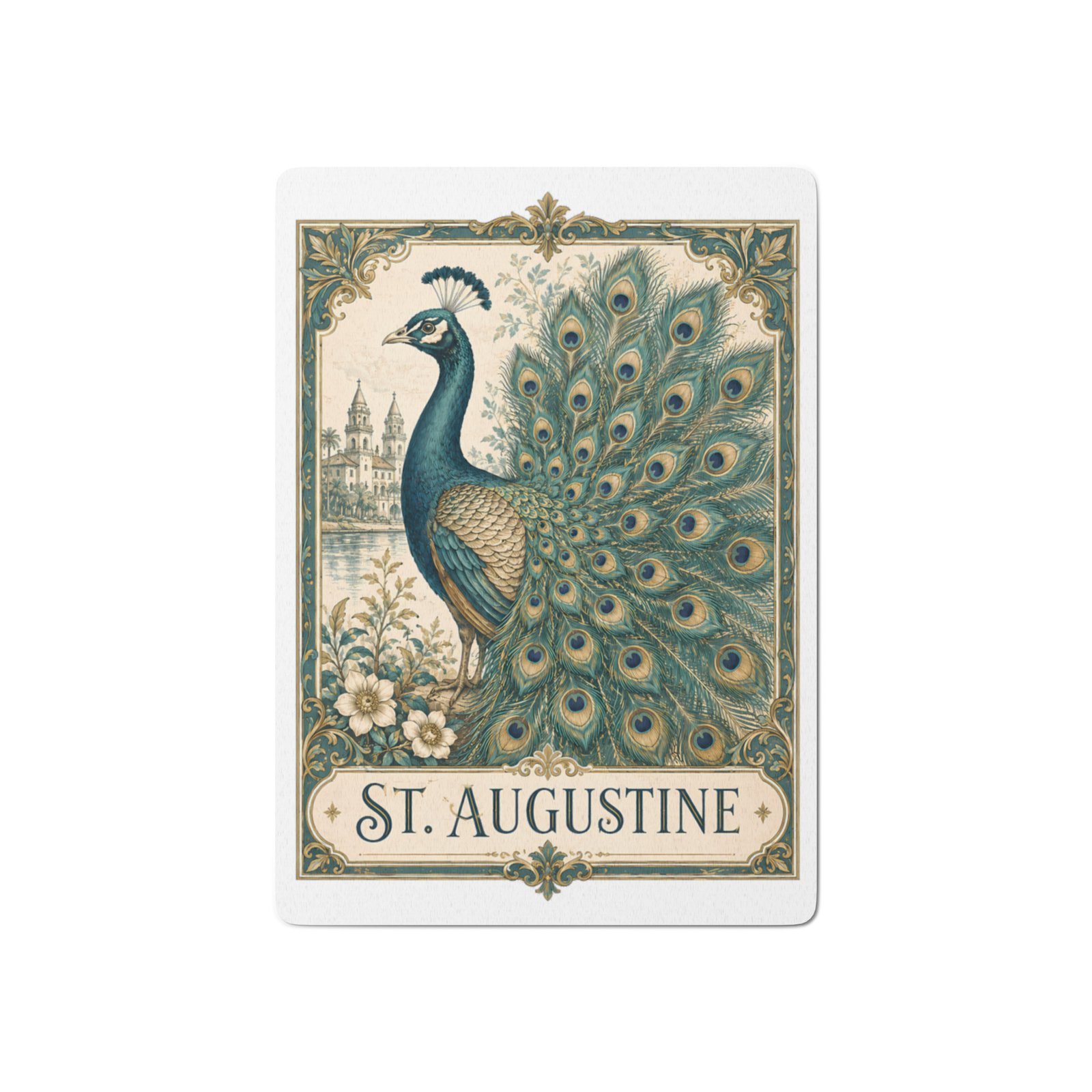 St. Augustine Peacock Poker playing cards