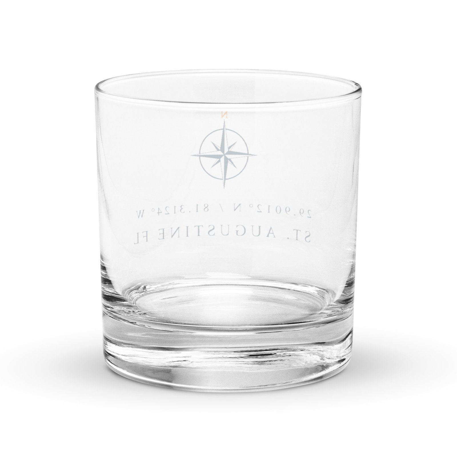St. Augustine Coordinates Rocks glass