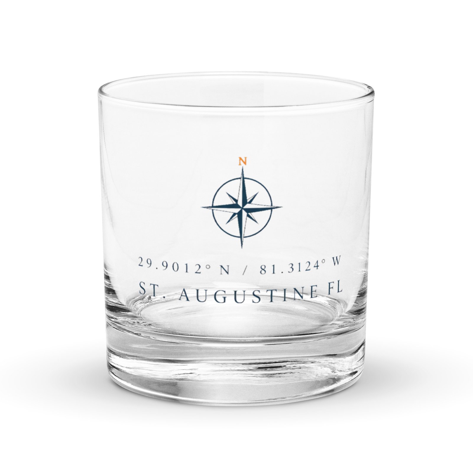 St. Augustine Coordinates Rocks glass - Image 2