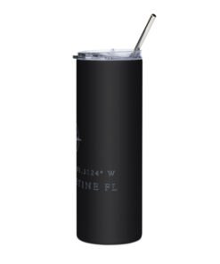 St. Augustine Coordinates Stainless steel tumbler