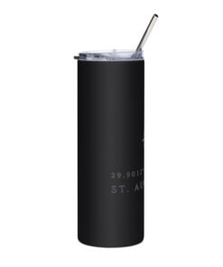 St. Augustine Coordinates Stainless steel tumbler - Image 4