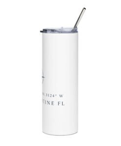 St. Augustine Coordinates Stainless steel tumbler - Image 7