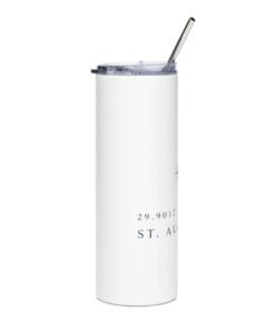 St. Augustine Coordinates Stainless steel tumbler - Image 8