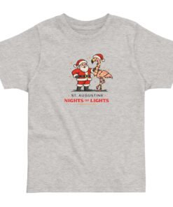 Alternative view of Santa Flamingo Nights of Lights Toddler jersey t-shirt