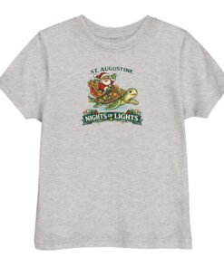 Santa Turtle Nights of Lights Toddler jersey t-shirt - Image 4