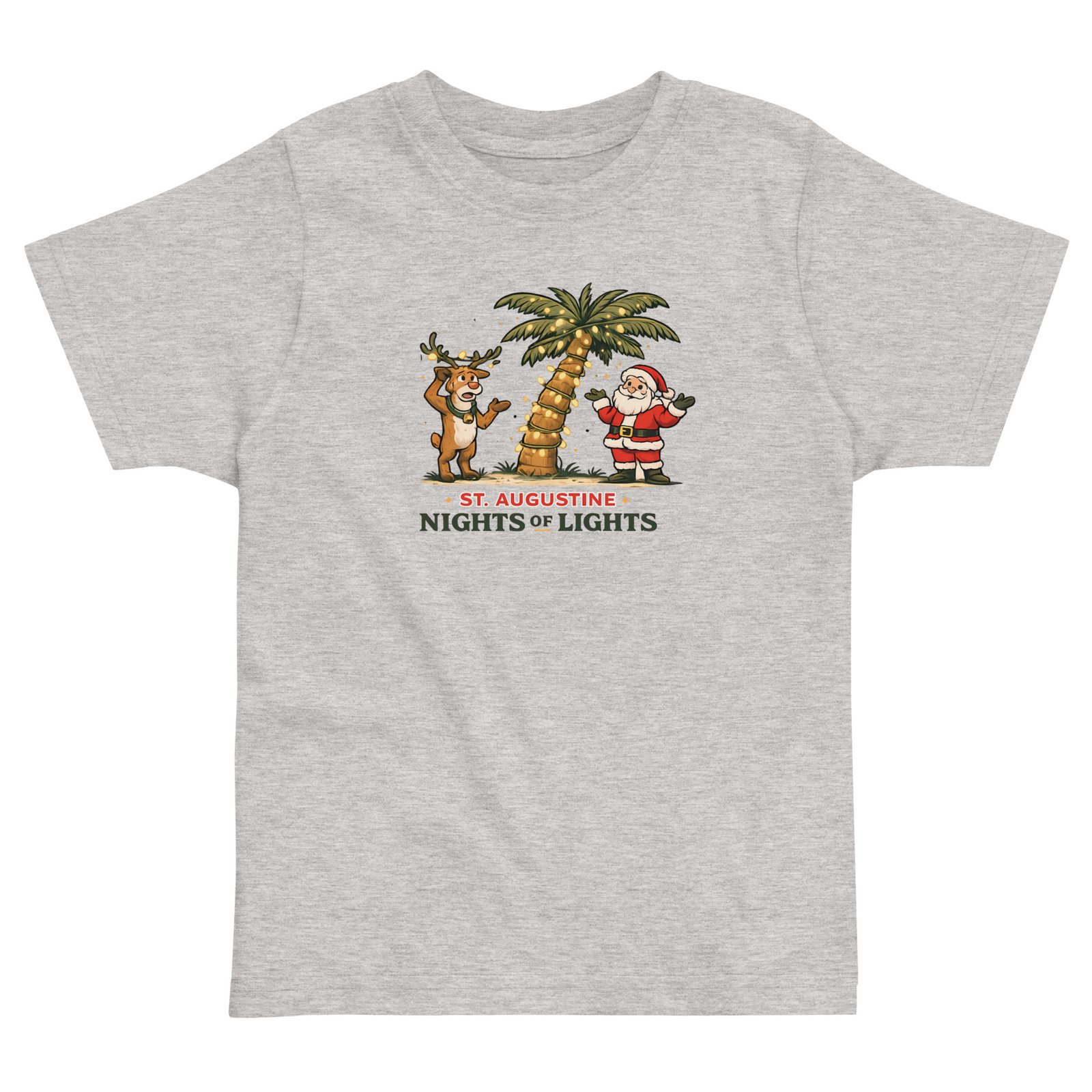 Rudolph Santa Palm Toddler jersey t-shirt