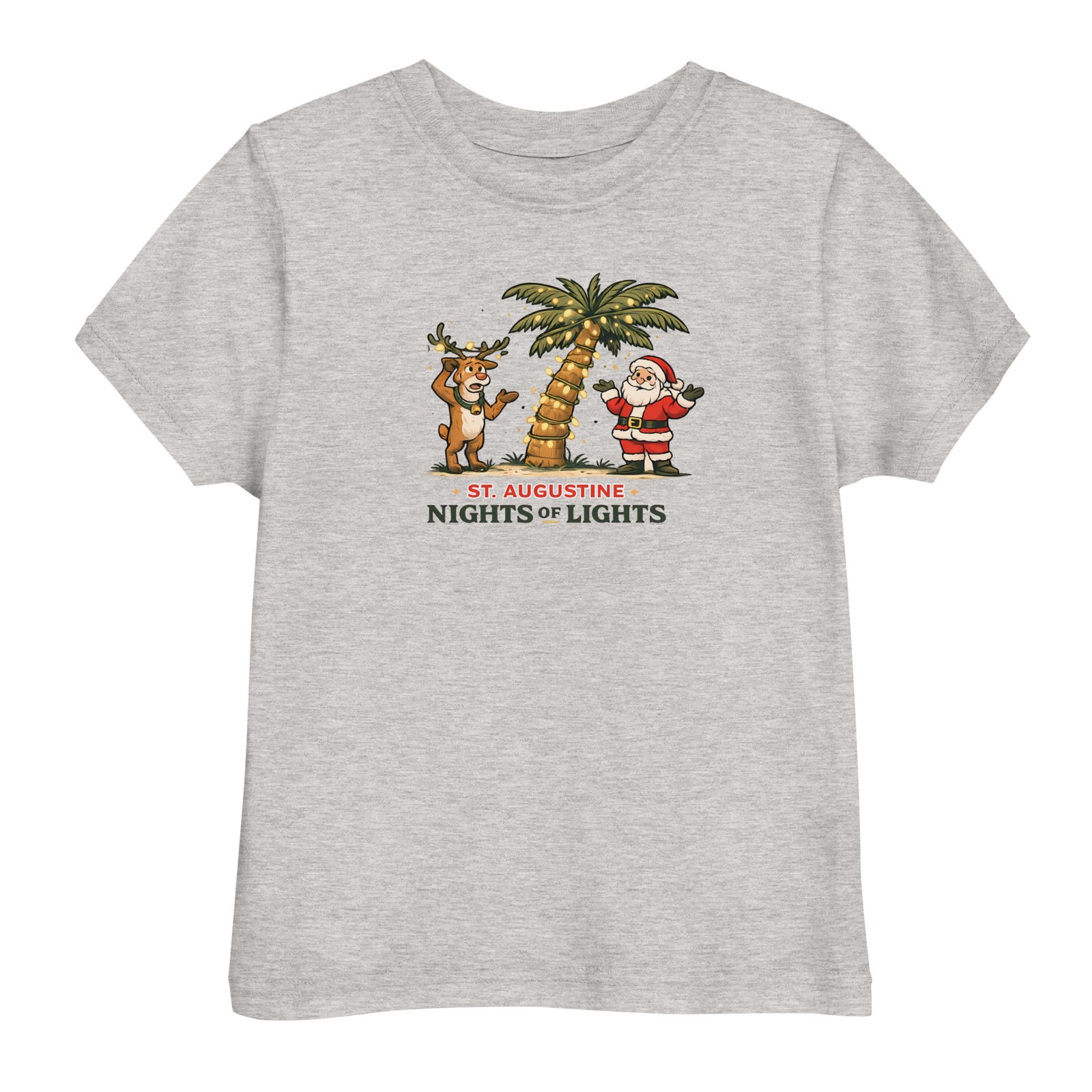 Rudolph Santa Palm Toddler jersey t-shirt - Image 4